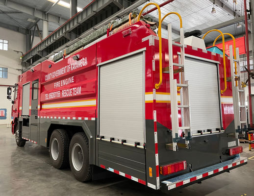 Professional Heavy Rescue Fire Trucks 6X4 10000L With Water And Foam