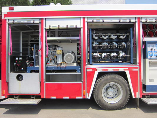 Red Color Diesel Gas RC Fire Truck 4x2 For Fire Fighting Emergency Rescue
