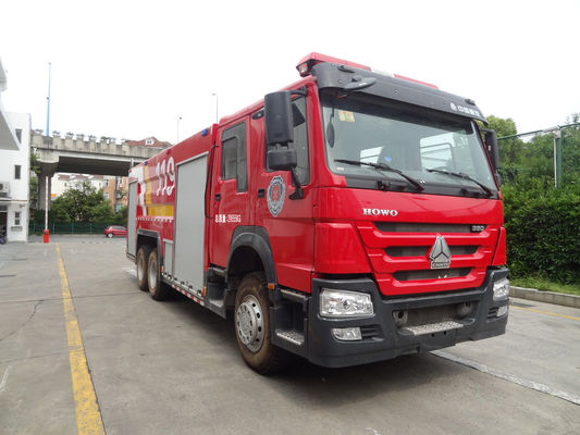 HOWO 375KW Heavy Duty Fire Truck 10 Wheeled 15000L Capacity