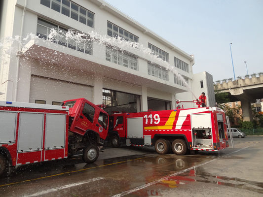 SINOTRUK 375HP Commercial Fire Trucks , 6x4 15T Fire Rapid Response Vehicle